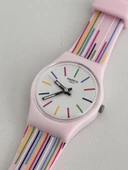 Swatch Pink Mixing 25mm Silikon Kordon Kadın Kol Saati LP155 thumbnail 2