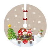 Yılbaşı Çam Ağacı Örtüsü Gnomelar Christmas Partisine Gidiyor Büyük Boy 95 cm - 3