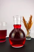Digithome Cam Su ve Meşrubat Mini Sürahi Karaf Sunum Kokteyl Şişesi 550 Ml - SL.HYB.010 C1-1-288 - 2