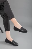 Cilt Lazer Baskılı Siyah Kadın Ortopedik Günlük Ayakkabı thumbnail 1