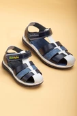 Şirin Genç Ortopedik Kafes Lacivert Kot Erkek Çocuk Sandalet thumbnail 1