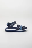 Şirin Genç Ortopedik Kafes Lacivert Kot Erkek Çocuk Sandalet thumbnail 3