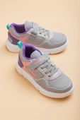 Şirinbebe Şiringenç Kalın Taban Gri Kız Çocuk Spor Ayakkabı thumbnail 1