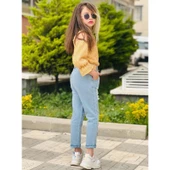 MODAVALS YIRTIK KOTLU ASKILI BÜRÜMCÜK KUMAŞLI KIZ ÇOCUK KOMBİN - 7