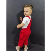 MODAVALS GABARDİN KARDEŞ KOMBİN MICKEY TULUM & TSHIRT KOMBİN - KIRMIZI - 5