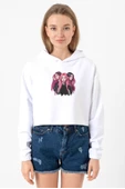 Blackpink Members Art Poster Beyaz Optik Kadın Crop Kapşonlu thumbnail 1