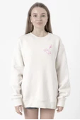 Blackpink Rose Signature Beyaz Kadın 2ip Sweatshirt - 1