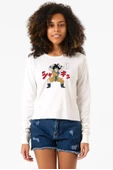 Dragon Ball Z Anime Angry Goku Ekstra Uzunkol Sweatshirt Ekru - 1