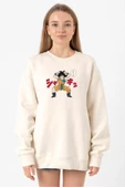 Dragon Ball Z Anime Angry Goku Ekru Kadın 2ip Sweatshirt - 1