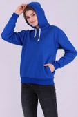 Mavi Basic Oversize Kadın Kapüşonlu Hoodie 3 iplik Sweatshirt - 5