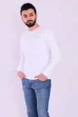 Beyaz Basic Erkek 2 iplik Sweatshirt thumbnail 6