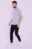 Gri Basic Polo Yaka Erkek Tshirt - 2