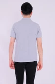 Gri Basic Polo Yaka Erkek Tshirt - 7