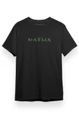 The Matrix Logo Siyah Kısa kol Erkek Tshirt thumbnail 1