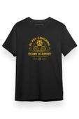 Steins Gate El Psy Congroo Academy Siyah Kısa kol Erkek Tshirt - 1