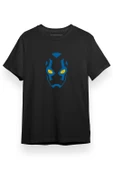 Blue Beetle Mask Siyah Kısa kol Erkek Tshirt thumbnail 1