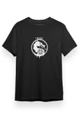 Mortal Kombat Lin Kuei Clan Logo Siyah Kısa kol Erkek Tshirt - 1