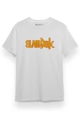 Slam Dunk Letter Logo Beyaz Kısa kol Erkek Tshirt thumbnail 1