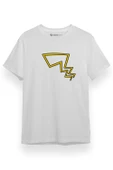Pokemon Pikachu Tail Beyaz Kısa kol Erkek Tshirt thumbnail 1