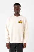 Big Bang Theory Bang Logo Ekru Erkek 2ip Sweatshirt - 1