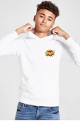 Big Bang Theory Bang Logo Beyaz Çocuk 3ip Kapşonlu  Sweatshirt - 1