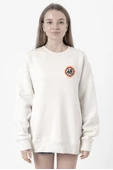 Dragon Ball Z Anime Logo Beyaz Kadın 2ip Sweatshirt - 1