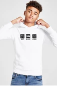 Eat Sleep Anime Beyaz Çocuk 3ip Kapşonlu  Sweatshirt thumbnail 1