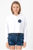Gen V Godolkin University Emblem Beyaz Optik Kadın Crop Kapşonlu thumbnail 1