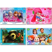 Frozen Elsa, Maşa İle Koca Ayı, Çilek Kız, Cocomelon Puzzle/Yapboz Set - 1