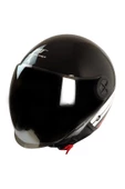 KASK MTS FX-101 MAT SİYAH/BEYAZ ÇENESİZ - 4