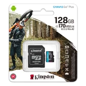 Kingston SDCG3-128GB 128GB microSDXC Canvas Go Plus 170R A2 U3 V30 Card + ADP Hafıza Kartı - 2