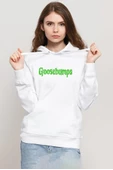 Goosebumps Lettern Beyaz Kadın 3ip Kapşonlu Sweatshirt thumbnail 1