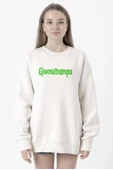 Goosebumps Lettern Beyaz Kadın 2ip Sweatshirt - 1