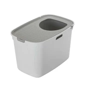 Moderna Top Cat Üstten Girişli Kapalı Kedi Tuvaleti Gri - 1