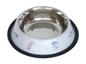 Tommy Köpek Çelik Mama Kabı Beyaz- 32 Oz - 1