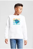 Mr Beast Lettern Beyaz Çocuk 2ip Sweatshirt - 1