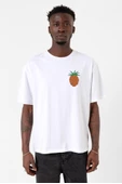 One Piece Anime Bara Bara Devil Fruit Beyaz Erkek Oversize Tshirt - 1