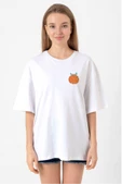One Piece Anime Mera Mera Devil Fruit Beyaz Kadın Oversize Tshirt - 1