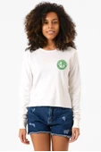 One Piece Anime Santoryu Style Fast Blue Ekstra Uzunkol Sweatshirt Ekru - 1
