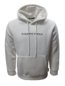 Tarz Cool T01221 Erkek Pamuklu Kapüşonlu Şardonlu Baskılı Üç İplik Sweatshirt - 3