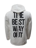 Tarz Cool T01221 Erkek Pamuklu Kapüşonlu Şardonlu Baskılı Üç İplik Sweatshirt - 4