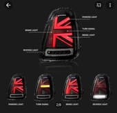 AUTOGP Mini cooper r58 stop lambası ledli british flag 2008 / 2014 - 3