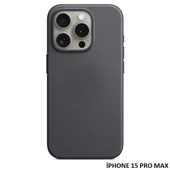 iPhone 15 Pro Max için MagSafe özellikli Mikro Dokuma Kılıf - 1