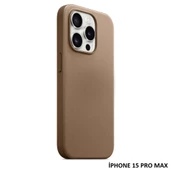 iPhone 15 Pro Max için MagSafe özellikli Mikro Dokuma Kılıf - 11