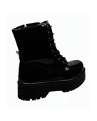 M.P. 232-1425 Zn Kadın Siyah Rugan Yüksek Taban Bot - 2