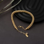 14 Ayar Sarı Altın Örgü Dorika Bileklik thumbnail 2