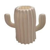 Kaktüs Saksı Kaktüs Şekilli Kalemlik Dekor Çiçeklik Saksı Plastik Kaktüs Biblo BPA İçermez 11 CM - 4