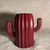 Kaktüs Saksı Kaktüs Şekilli Kalemlik Dekor Çiçeklik Saksı Plastik Kaktüs Biblo BPA İçermez 11 CM - 3