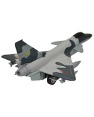 Ctoy Sürtmeli Çek Bırak J10 Savaş Uçağı Gri Mavi thumbnail 1