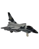 Ctoy Sürtmeli Çek Bırak J10 Savaş Uçağı Gri Mavi thumbnail 2